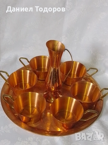 Стар Кован Меден Сервиз за - Кафе , Вино, Ракия - 8 части, снимка 7 - Сервизи - 52191164