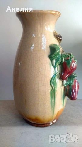 Огромна 3 Д Ваза с ягоди от Италия.Ръчна изработка ., снимка 4 - Вази - 45579155