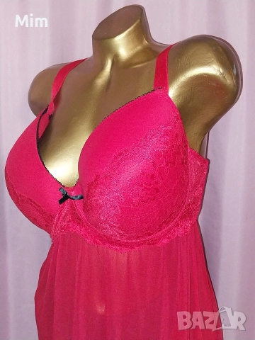 Janina 100 D Червена ефирна нощница , снимка 5 - Корсети, бюстиета, топове - 52544172