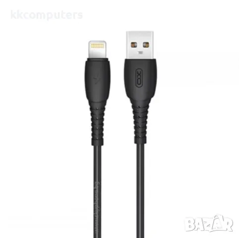 XO Lightning (iPhone) USB Кабел (1m.) 2.4A NB-P163 / Черен / Баркод : 2403886, снимка 1 - USB кабели - 49355500