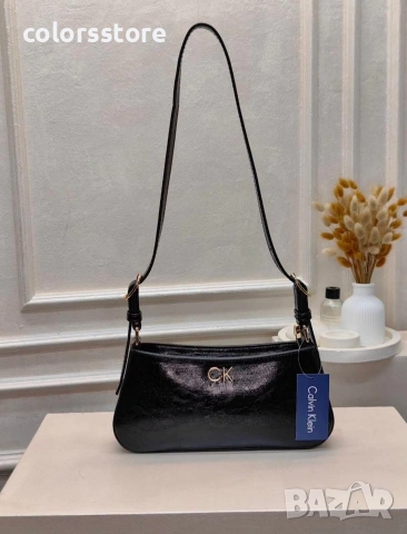 Чанта Calvin Klein- черен лак -IM46h