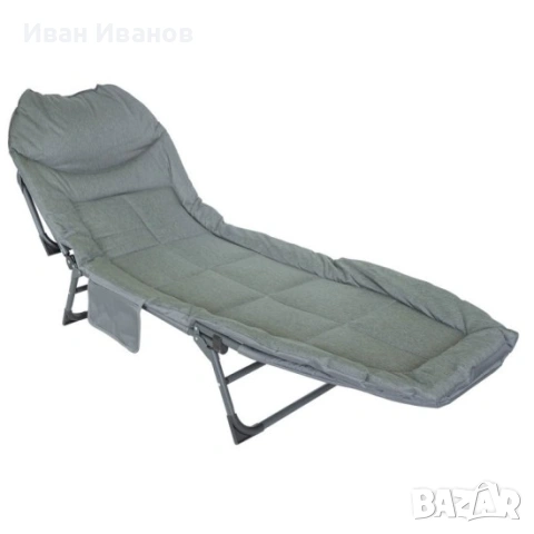 Сгъваемо походно легло / шезлонг - ЧЕРНО, снимка 2 - Градински мебели, декорация  - 53272135