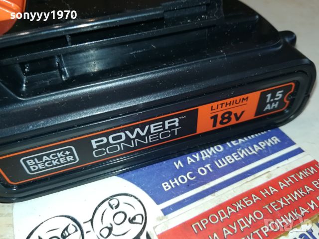 black+decker lithium 18v battery pack 1404240858, снимка 10 - Винтоверти - 45261779