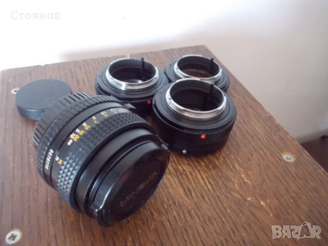 Обектив MINOLTA MD  50mm  1:1.7 Japan f=49mm, снимка 13 - Обективи и филтри - 45432755