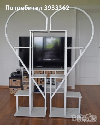 Комплект Цветарник Сърце, снимка 2 - Етажерки - 51935607