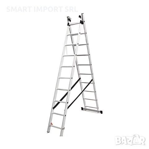 Разтегателна алуминиева стълба KME213, 2x13 стъпала