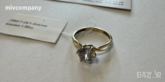 Златен пръстен 1.58гр., снимка 3 - Пръстени - 53496596