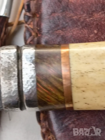 Дамасков нож уникат, снимка 5 - Ножове - 53022060