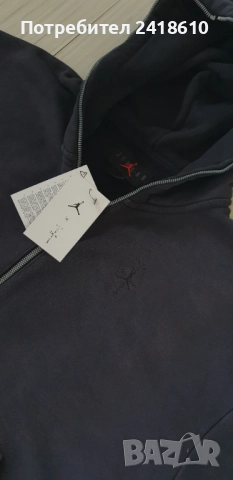 Jordan Full Zip x Travis Scott Oversize Cotton Hoodie Mens Size L НОВО! ОРИГИНАЛ! Мъжки Суитчер!