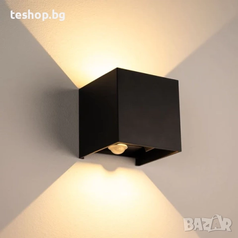 LED стенна лампа със сензор за движение насочена нагоре-надолу, G9 LED крушка лукс колекция, снимка 3 - Лед осветление - 52247091