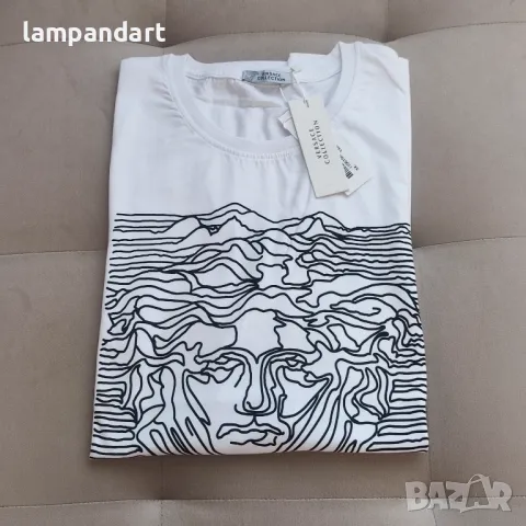 Тениска Versace Мedusa в бяло/черно/сиво, снимка 4 - Тениски - 31333960