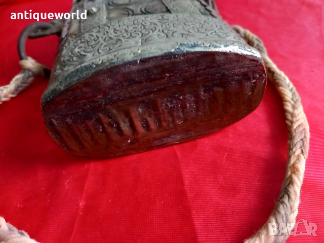 19Век ОСМАНСКА Барутница, Барутник, Сребро, Кост , Бронз, снимка 4 - Антикварни и старинни предмети - 52488973