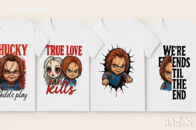 Тениски за Хелоуин - Чъки, снимка 1