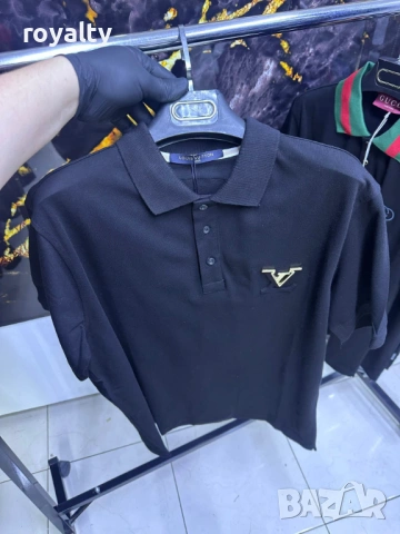 Louis Vuitton Нова Черна Мъжка Тениска Луи Витон 