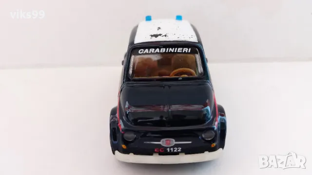 Bburago Fiat 500 Police Carabinieri - Мащаб 1:43, снимка 7 - Колекции - 49345545