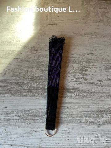 Тигрово ветрило в лилав цвят с черна дантела и златни детайли 💜, снимка 5 - Други - 52097656