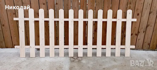 Дървена ограда пано 80 х 2 метра за двор градина заведение детска площадка декоративна оградка