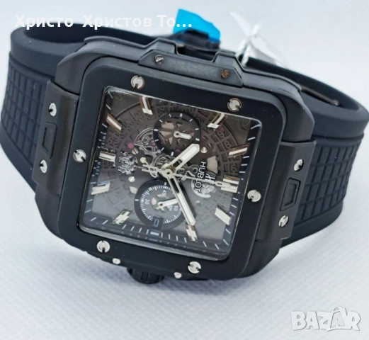 Promotion!!! Мъжки часовници Hublot Square Bang Unico 4 варианта, снимка 2 - Мъжки - 53662397