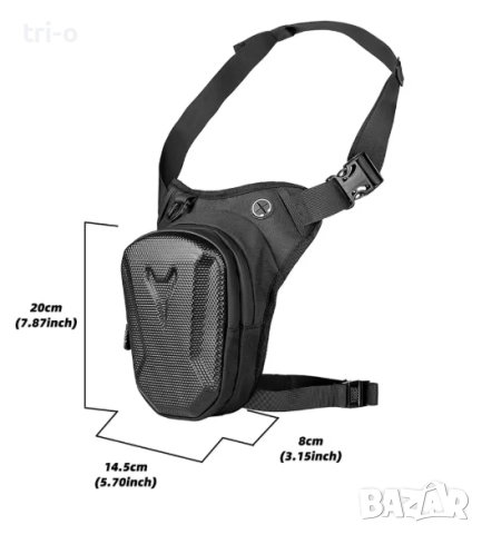 Водоустойчива чанта за крака и кръст, рамо за мотоциклетисти, велосипедисти и други, снимка 2 - Чанти - 51710838