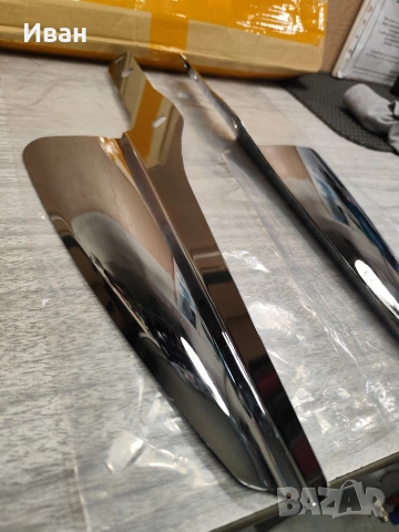 Стоманени хромирани дефлектори за предна вилка на мотор, снимка 3 - Части - 53757449