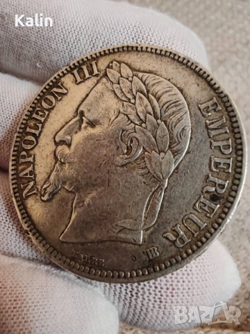 5 франка 1868 , снимка 3 - Нумизматика и бонистика - 51896952