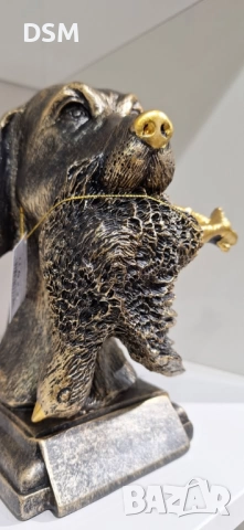 нова Статуетка Куче с Птица Фигура - Декорация за Ловец 20см, снимка 5 - Статуетки - 51729172