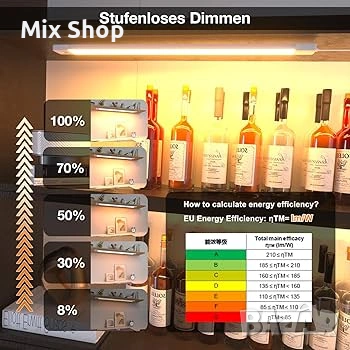 Ново LED осветление за под шкаф за кухня, 42 см светлинна лента за кухня, активиране с ръка (сензор), снимка 4 - Друга електроника - 53944800