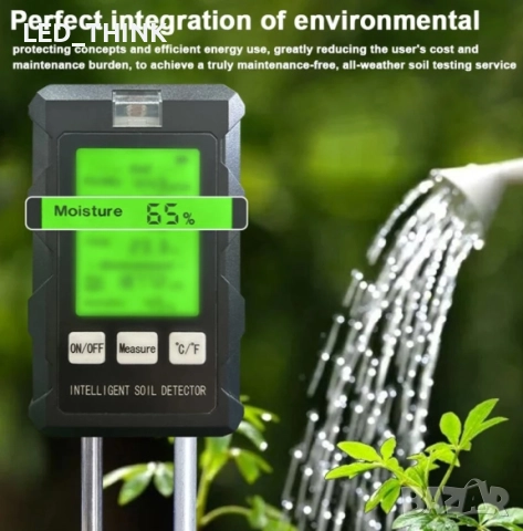 Измервател 6 в 1 за почва влажност киселинност PH температура, снимка 6 - Други - 52638868