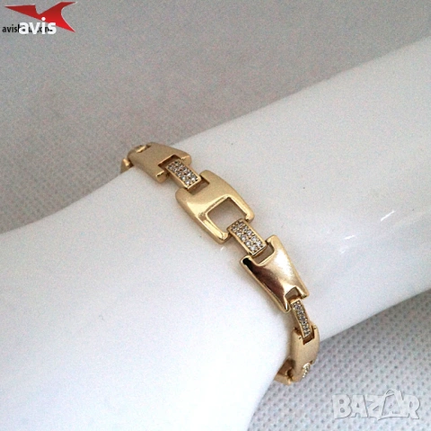 Гривна с 14К златно покритие 234860, снимка 4 - Пръстени - 53627801