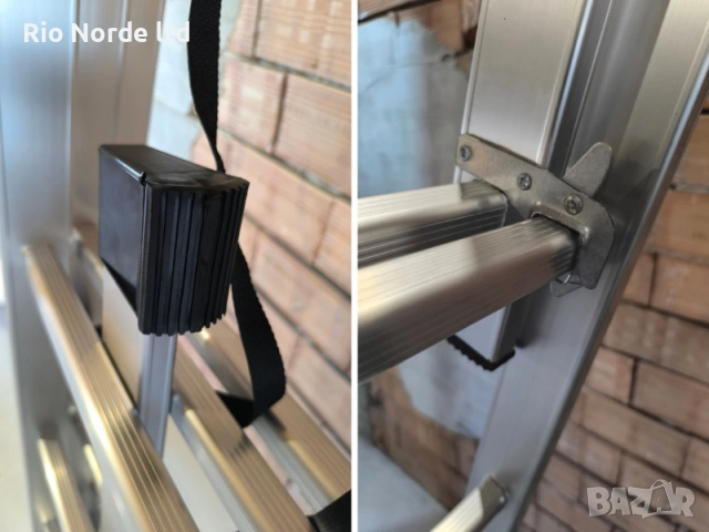 Стълба алумениева секционна 3х9 6,44м, снимка 7 - Други инструменти - 53556180