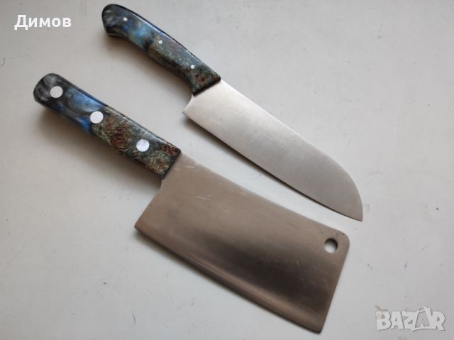 Solingen Качествен немски комплект нож сатър Солинген, снимка 5 - Прибори за хранене, готвене и сервиране - 45631846