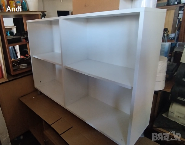 Шкаф - етажерка с 4 рафта 92/32/120 ПДЧ бял, снимка 9 - Шкафове и рафтове - 53331645