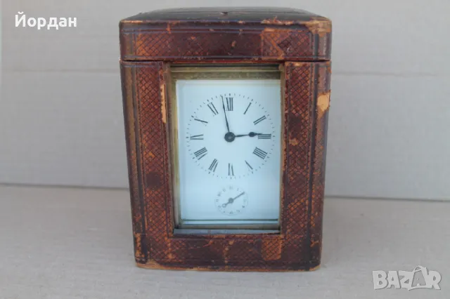 Стар каретен бронзов пътнически часовник 