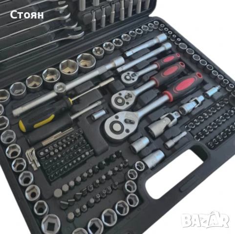 Гедоре KraftWorld 216 части 1/4″ 3/8″ 1/2″ CR-V – пълен комплект, снимка 5 - Гедорета - 51352219