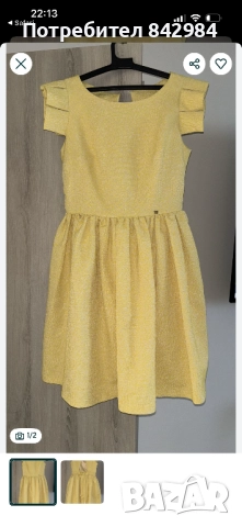 Страхотна жълта рокля Junona, снимка 5 - Рокли - 52554092