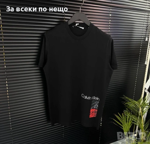 Calvin Klein Мъжка Черна Тениска👕Мъжка Блуза С Къс Ръкав В Черен Цвят Код Mens P.290