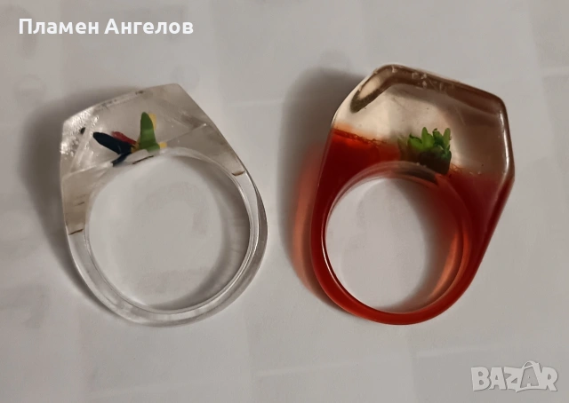 Комплект от 2 броя дамски пръстени, снимка 2 - Пръстени - 49559362
