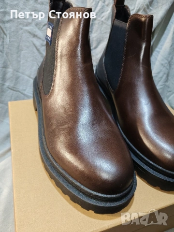 Удобни мъжки боти от естествена кожа TOMMY JEANS №44, снимка 3 - Мъжки боти - 53070804