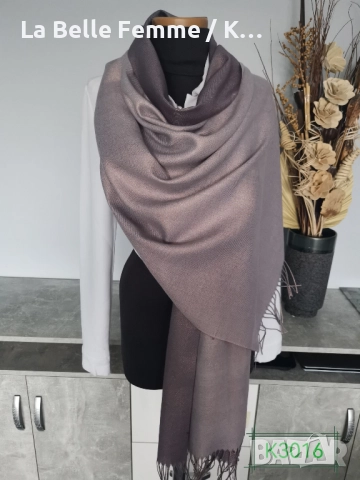 Двулицеви шалове от кашмир с втъкана златна нишка, снимка 4 - Шалове - 51861388