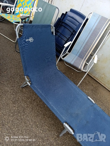 Сгъваемо легло креват шезлонг алуминиево, Сгъваемо легло, походно,туристическо олекотено,алуминиево, снимка 11 - Къмпинг мебели - 36710261