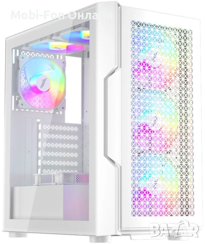 Компютърна кутия 1stPlayer TRILOBITE T7, бял - T7-WH-4F1-W, снимка 2 - Захранвания и кутии - 53976100