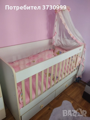 Детско легло за Момиче, снимка 2 - Бебешки легла и матраци - 53450003