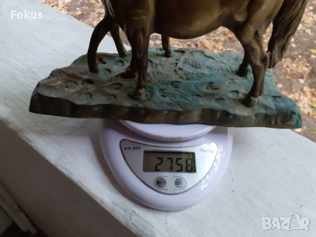 СТРАХОТНА МАСИВНА БРОНЗОВА СТАТУЕТКА КОНЕ ФИГУРА ПЛАСТИКА, снимка 7 - Антикварни и старинни предмети - 53512823