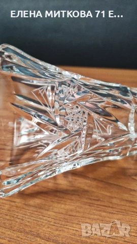 Масивна кристална ваза, снимка 4 - Вази - 53774387