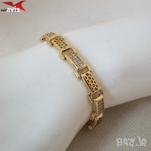 Гривна с 14К златно покритие 234818, снимка 4 - Гривни - 52686641