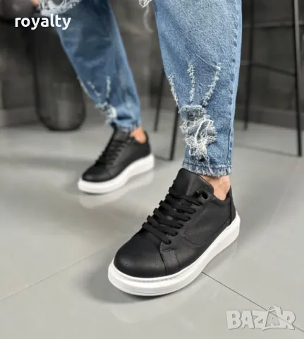 Черни мъжки маратонки , снимка 2 - Маратонки - 50153252