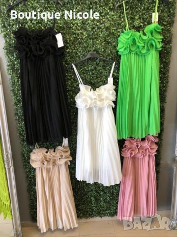 Дамски рокли Солей налични в 5 цвята   , снимка 1 - Рокли - 46370025