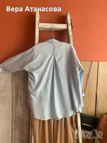 🤍 Denim🍋 oversized дънкова риза🍒 с/м/л🍋, снимка 2 - Ризи - 49661734