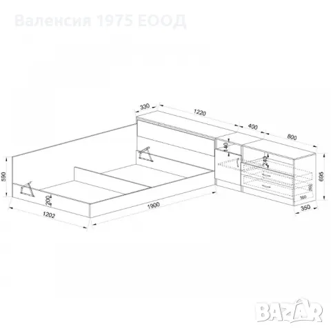 Спален комплект Сити 7087, снимка 2 - Спални и легла - 47362150