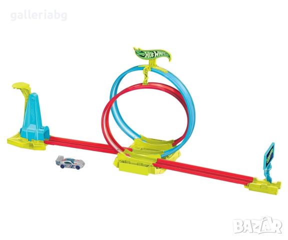 Hot Weels Neon Speeders - Комплект писта с лазерни каскадьорски колички, снимка 3 - Коли, камиони, мотори, писти - 45149531